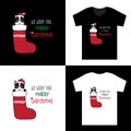 We woof you Merry Christmas and Happy New Year - Boston terrier dog Gnomes lettering quoteÃÂ on t-shirt design, greeting card or